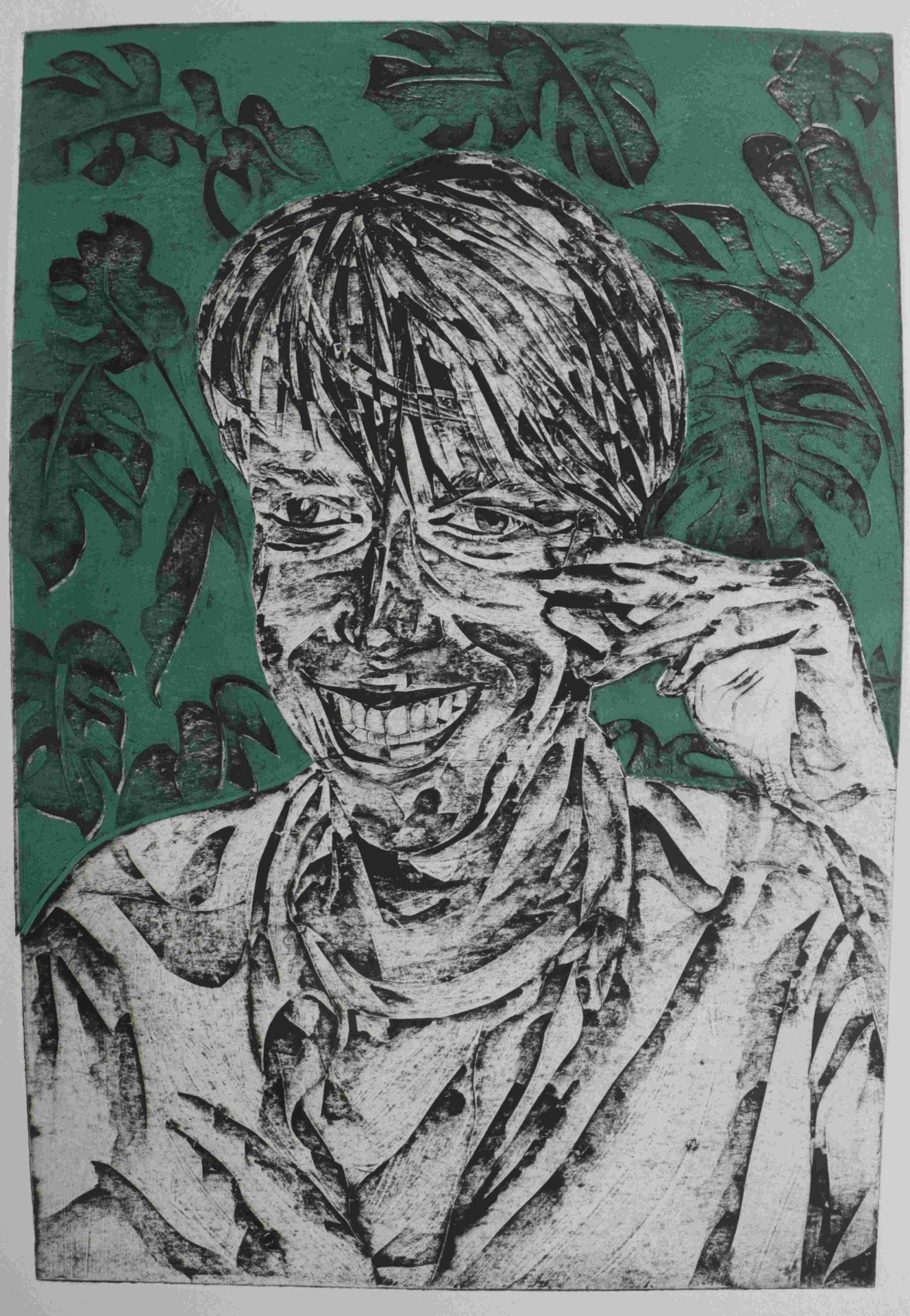 # 'Paul', mkl kartondruk, 5 x groen in stock/1 x bruin echtergrond