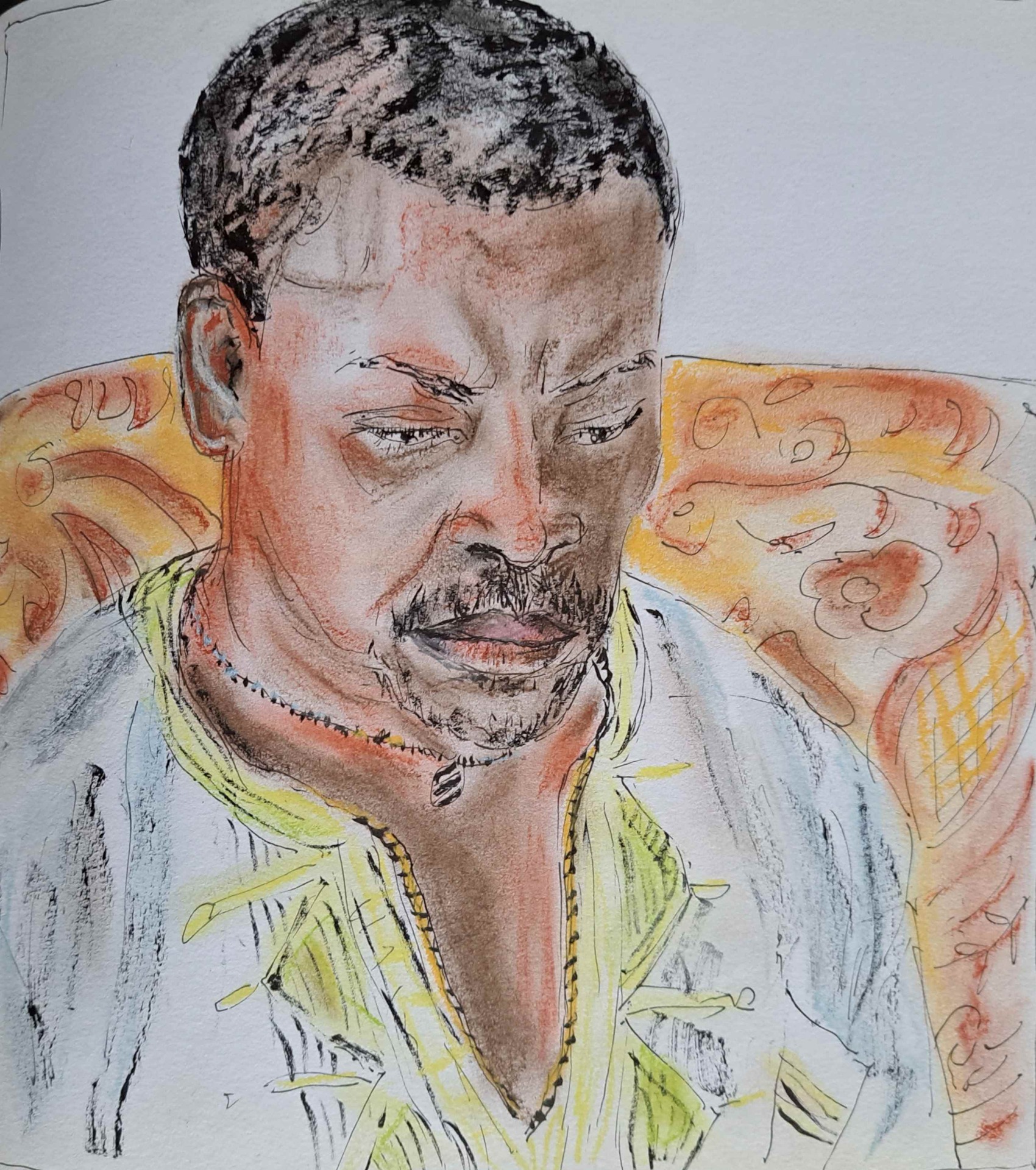'Juan Tomás Ávila Laurel', pasteltekening