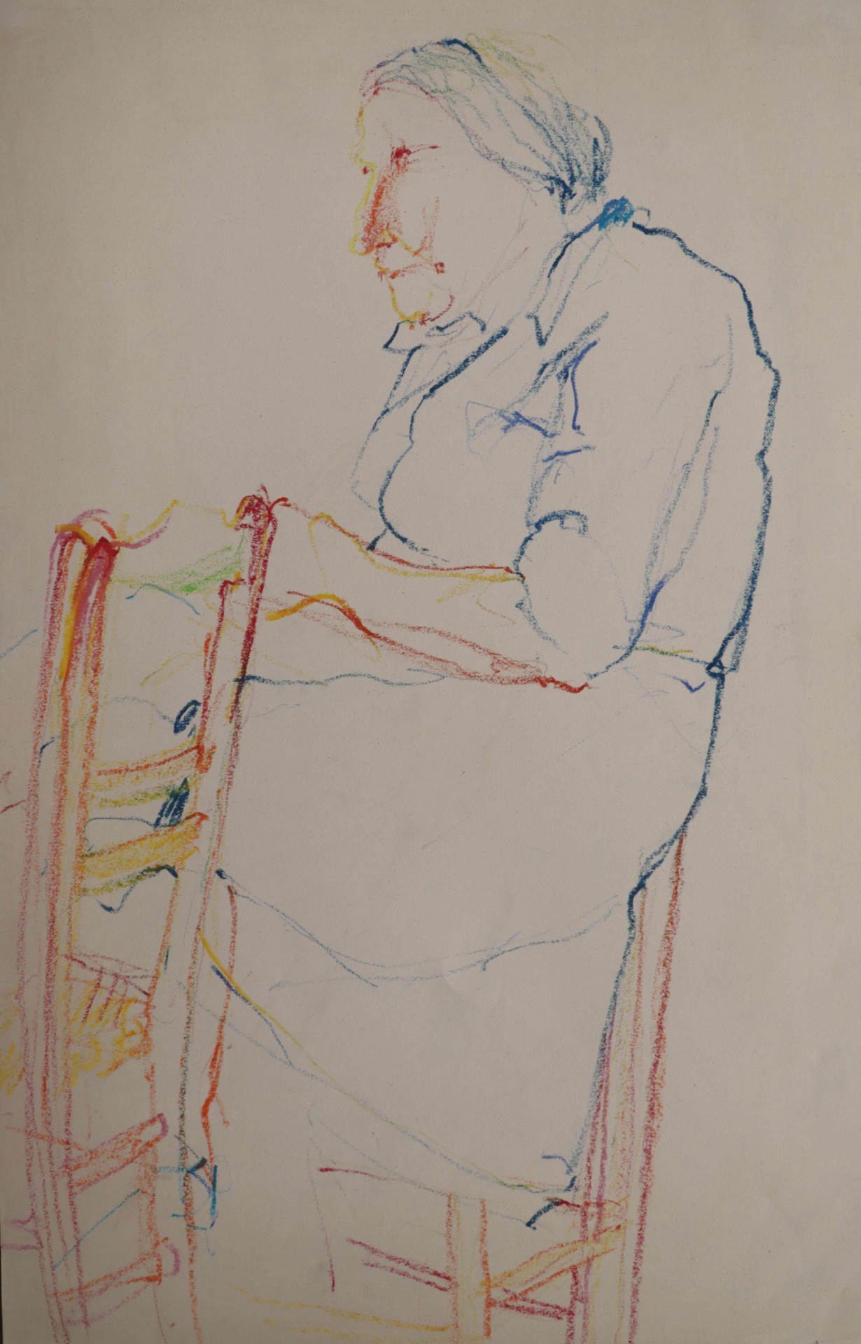 #  'Maria - Souya' 2, pastel/vetkrijt tekening