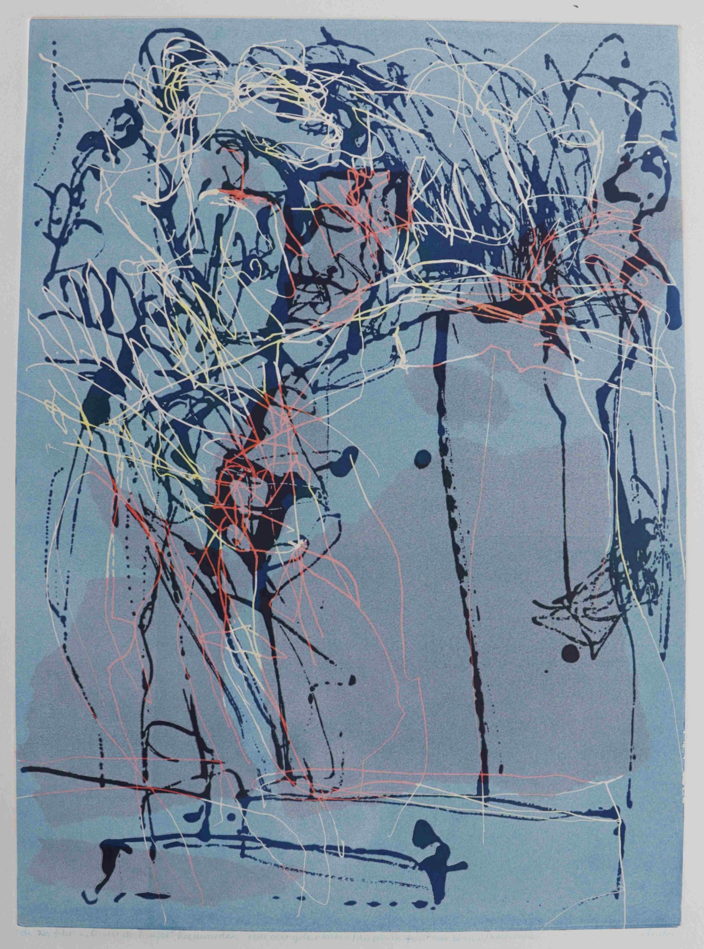 #'Onder de Luifel', mkl ets/aquatint, in stock in diverse kleurvarianten (variant 2)