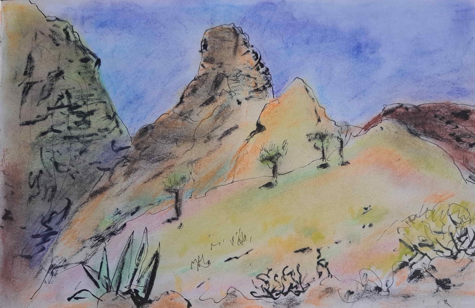 'La Gomera 1', gemengde techniek