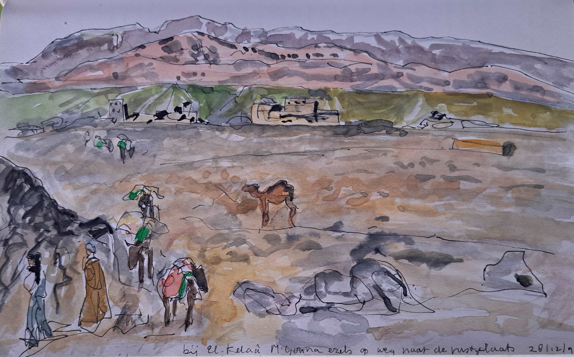 'Marokko 2', gemengde techniek
