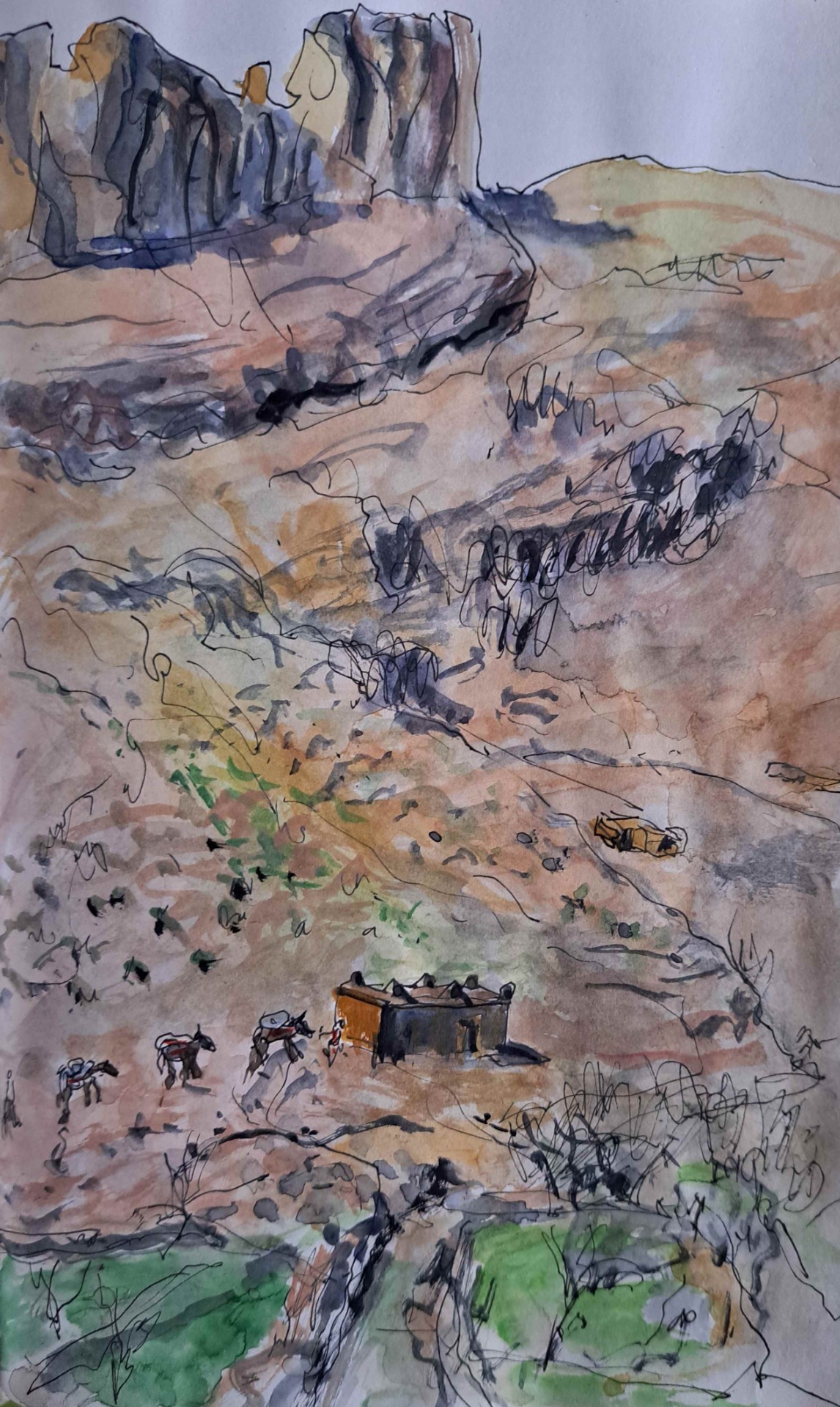 'Marokko 1', gemengde techniek