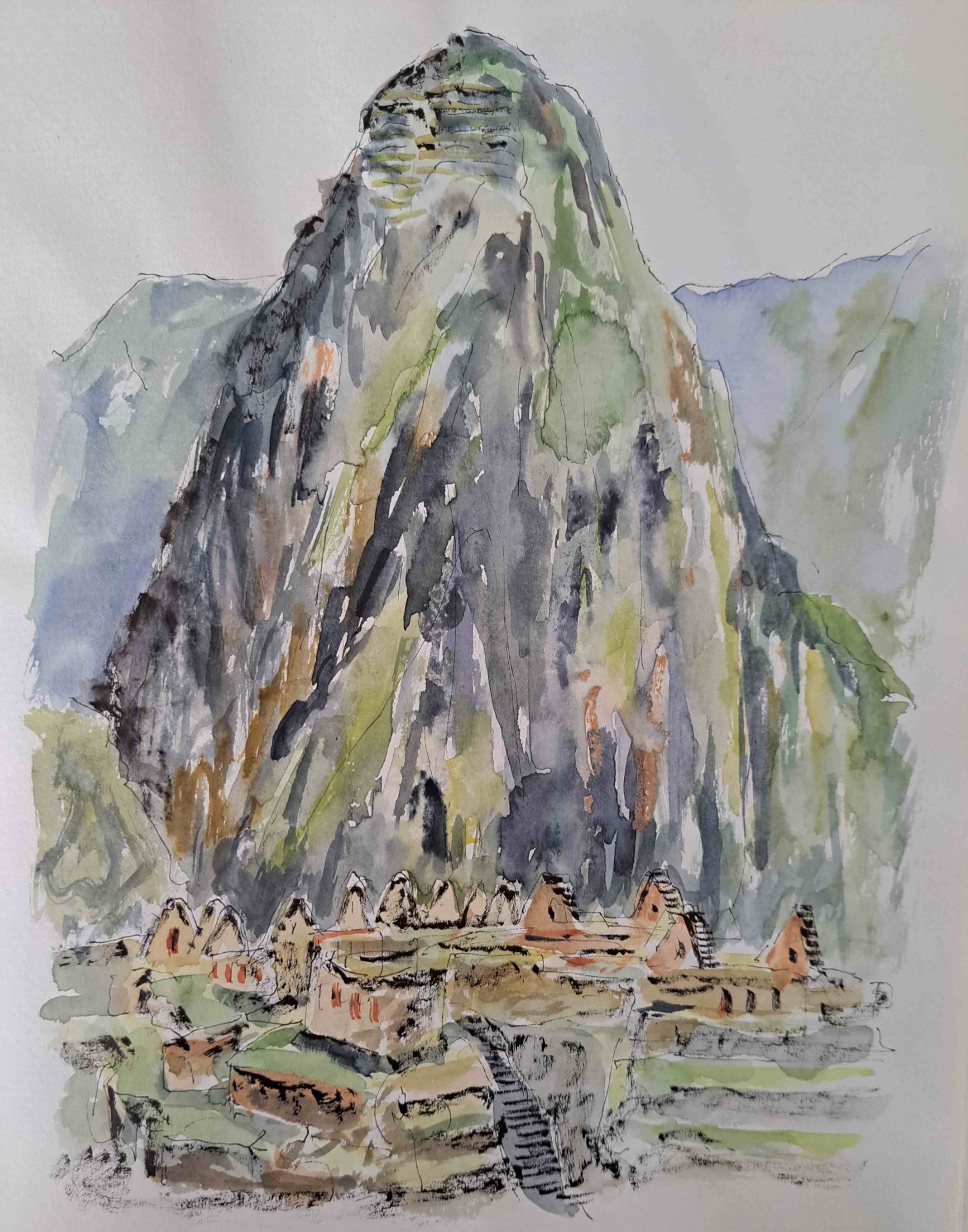 'Machu Picchu 2', gemengde techniek