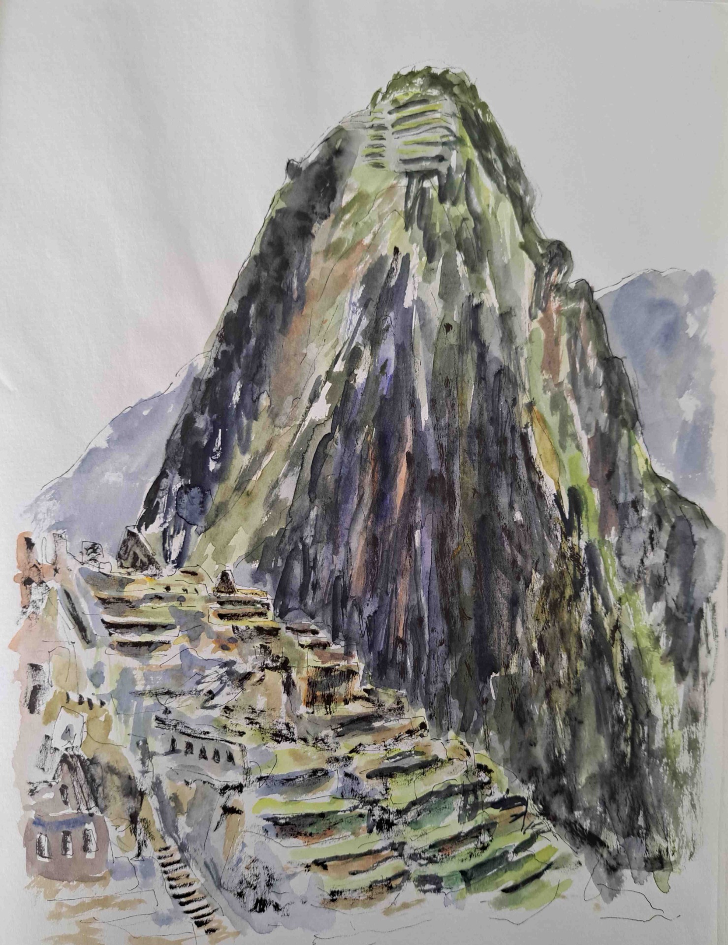 'Machu Picchu 3', gemengde techniek