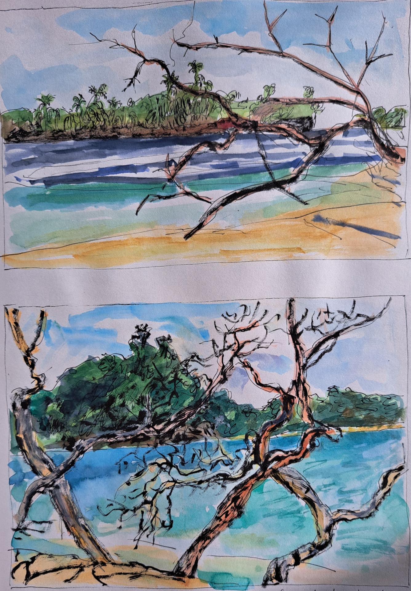 'Playa de las tortugas', gemengde techniek