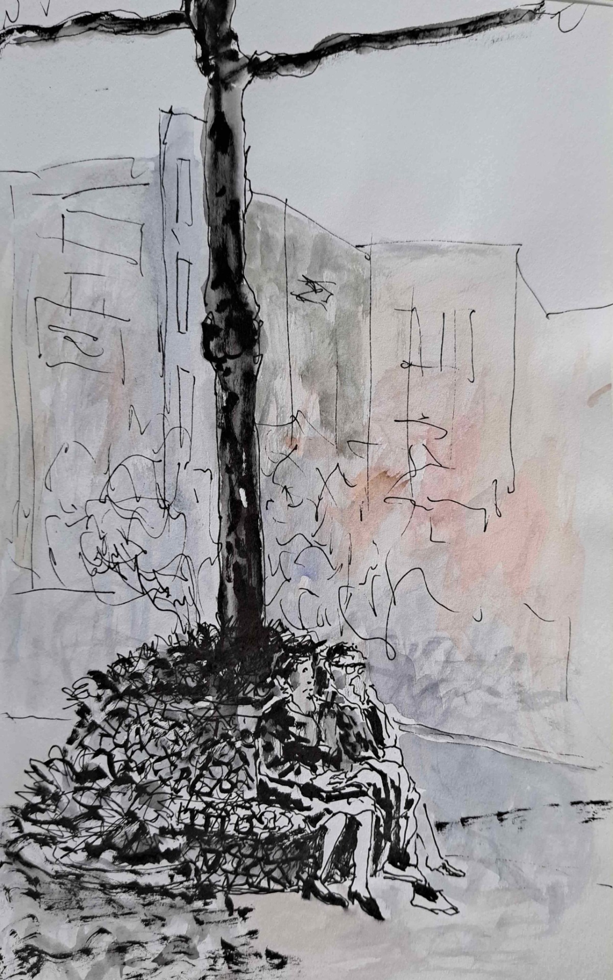 'Barcelona', gemengde techniek